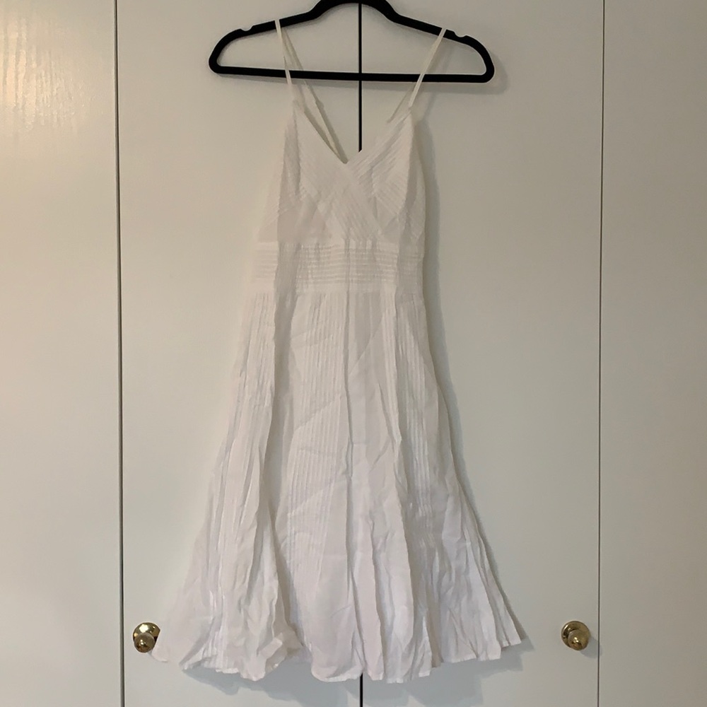White cotton midi dress